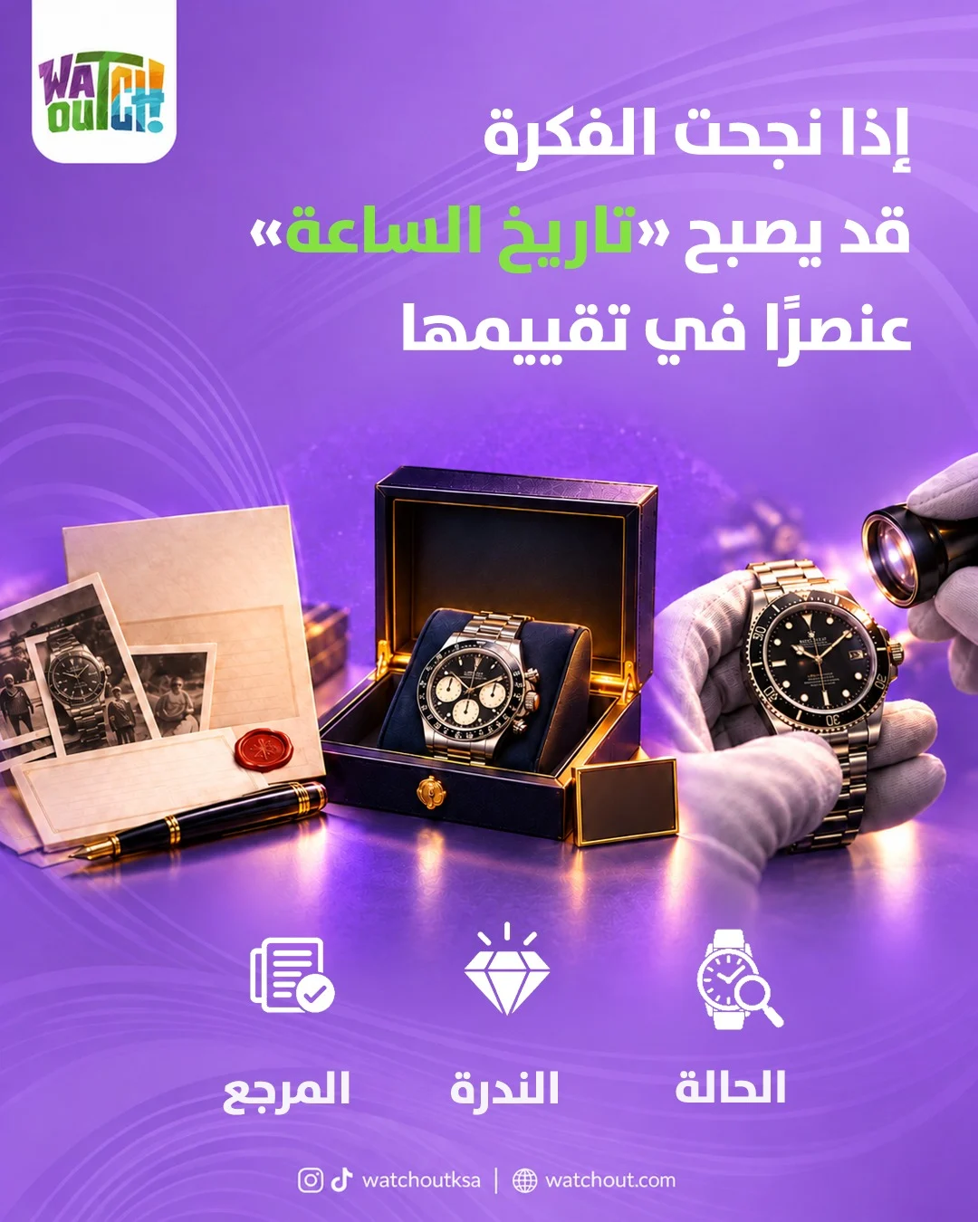 إذا نجحت الفكرة قد يصبح «تاريخ الساعة» عنصرًا في تقييمها، إلى جانب الحالة والندرة والمرجع
