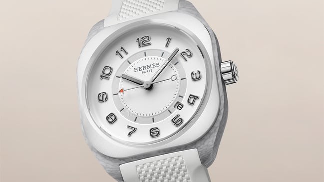 ألوان جديدة لساعة Hermès H08: الأزرق والأبيض