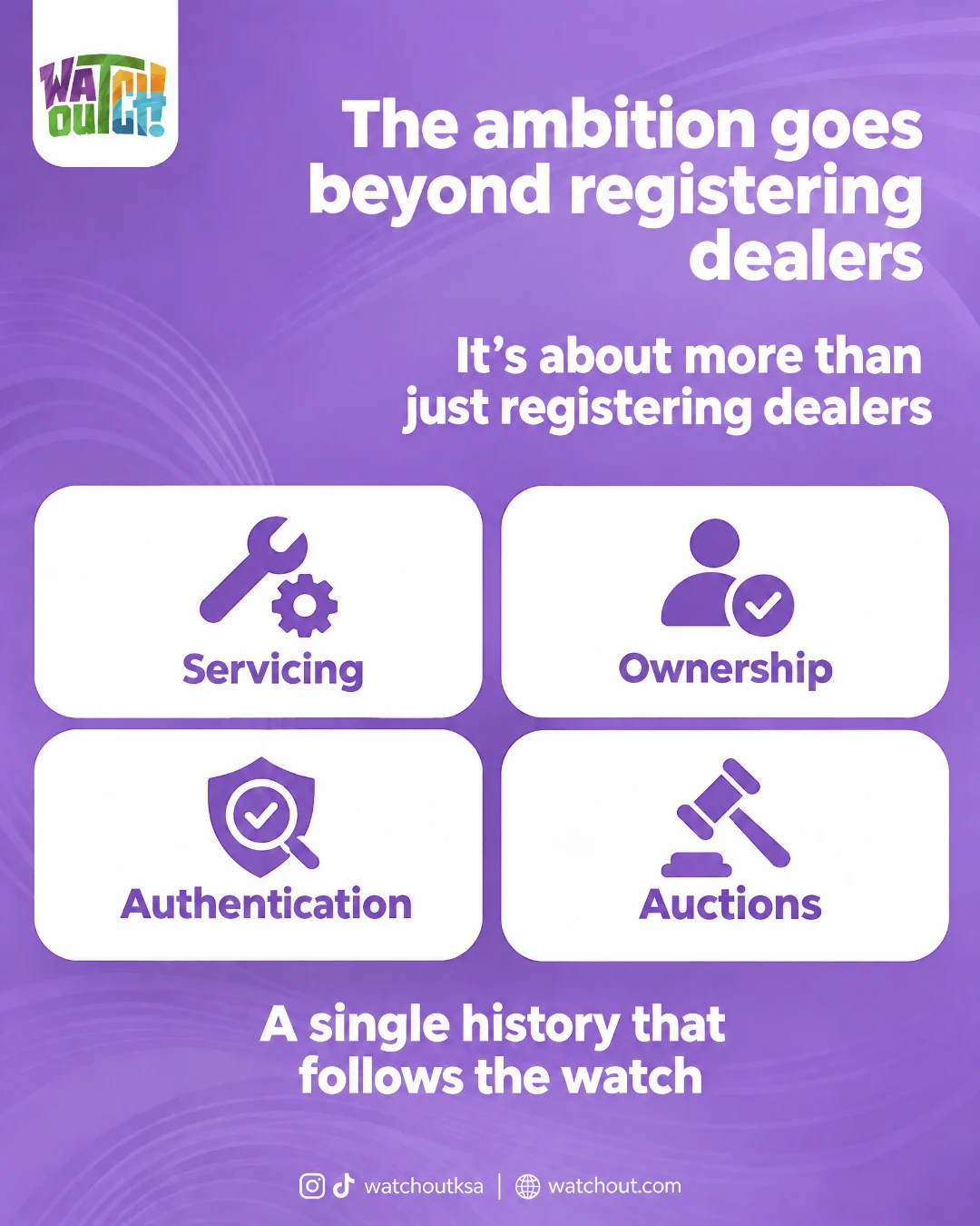 The ambition goes beyond registering dealers: tying ownership, servicing, auctions and authentication into a single history that follows the watch